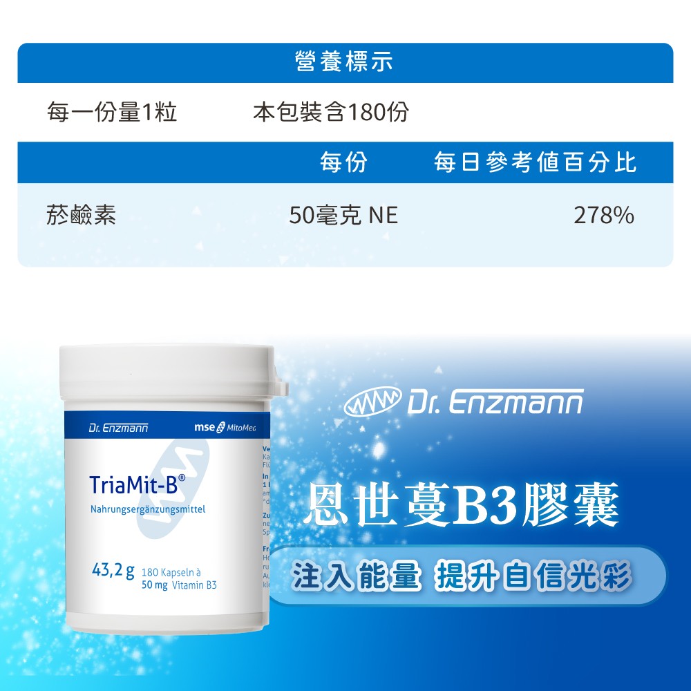 恩世蔓維他命B3膠囊