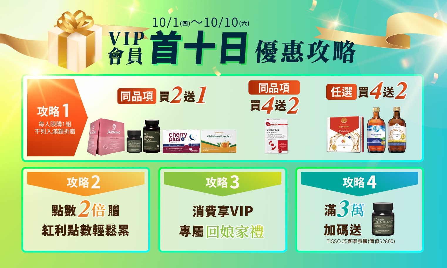 VIP會員 首十日優惠攻略