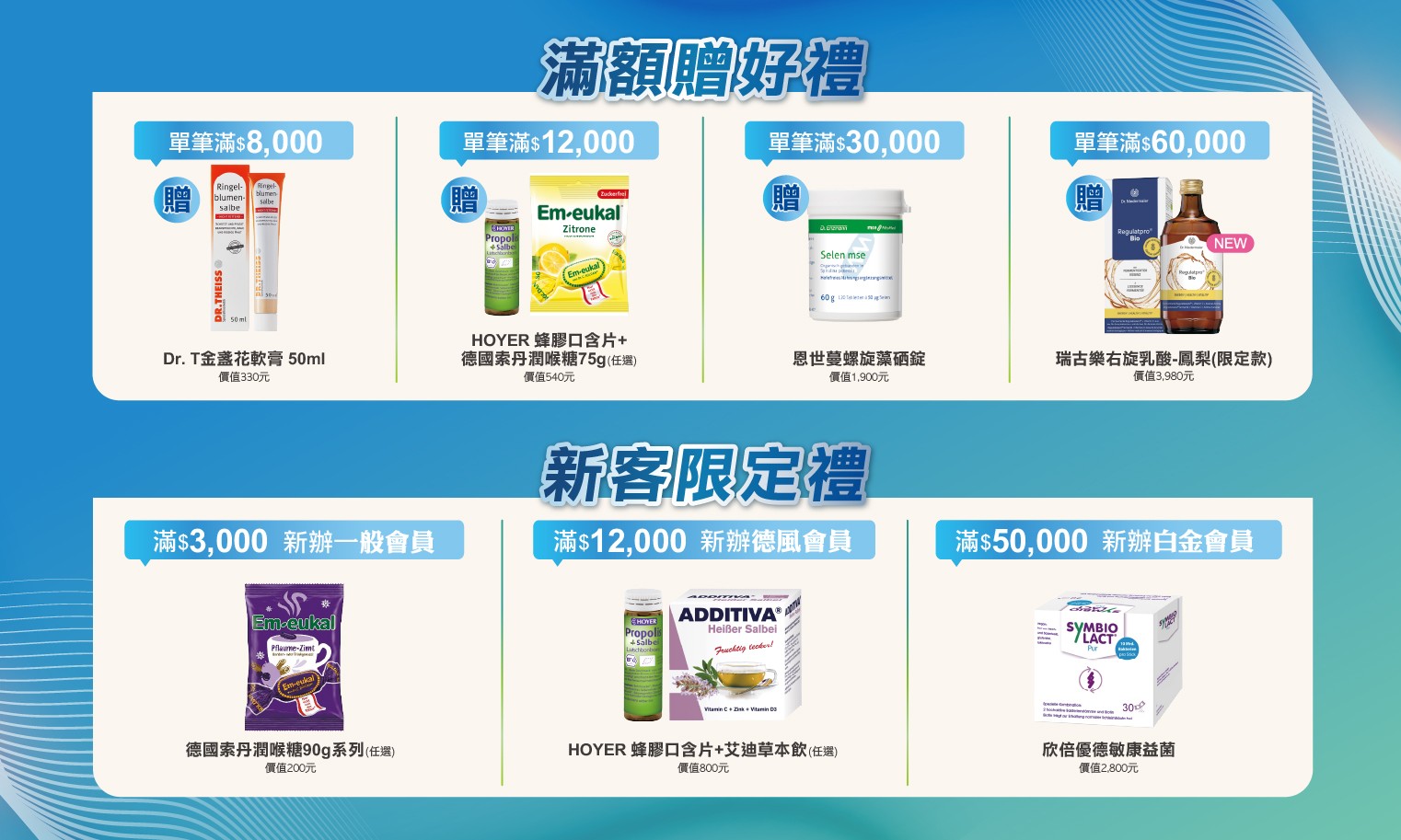 德風健康館週年慶滿額贈品