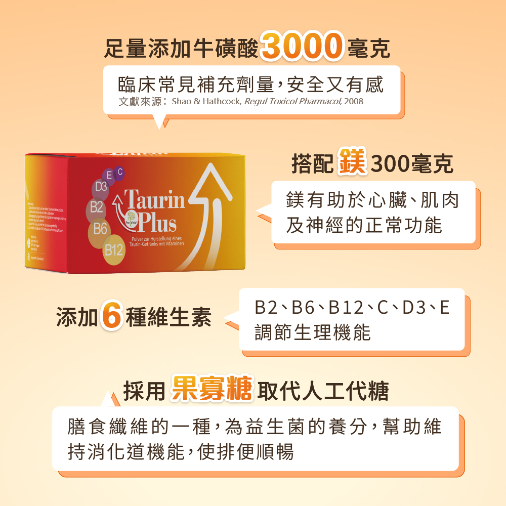 足量添加牛磺酸