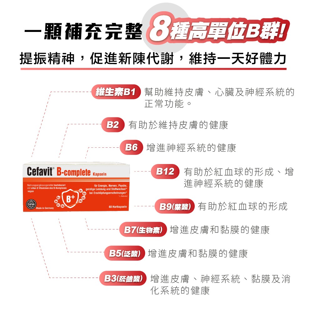 高單位B群功效
