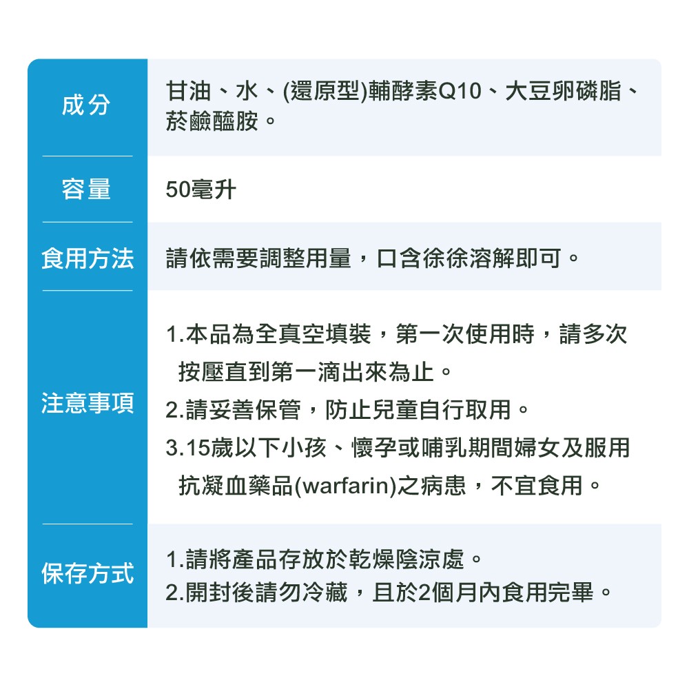 恩世蔓還原型Q10怎麼吃