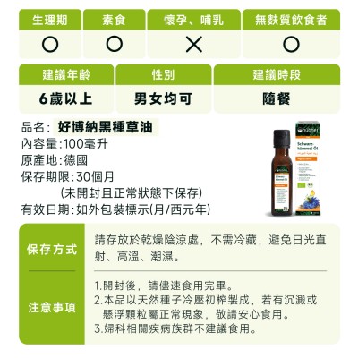 黑種草油禁忌