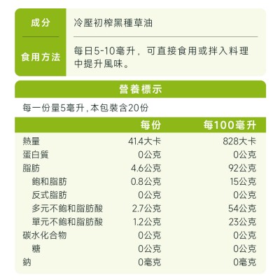 黑種草油怎麼喝