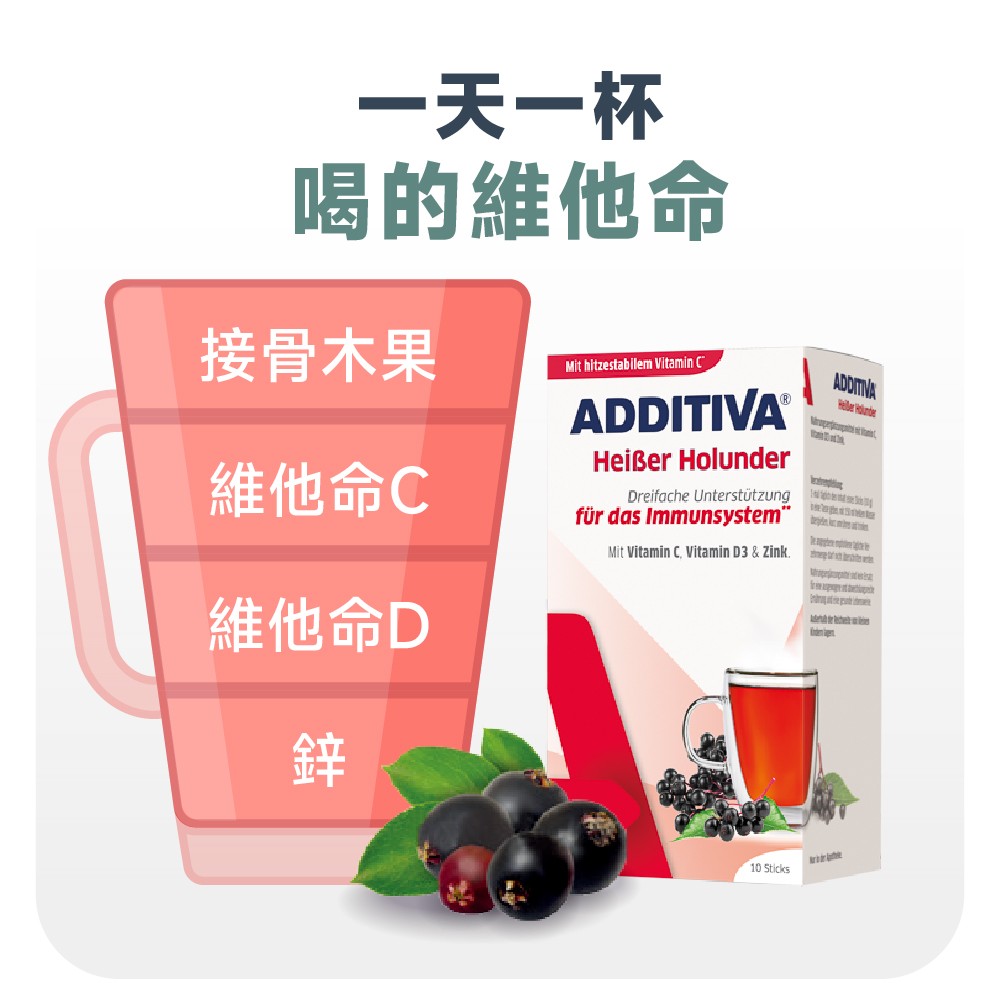 添加接骨木果與維他命C