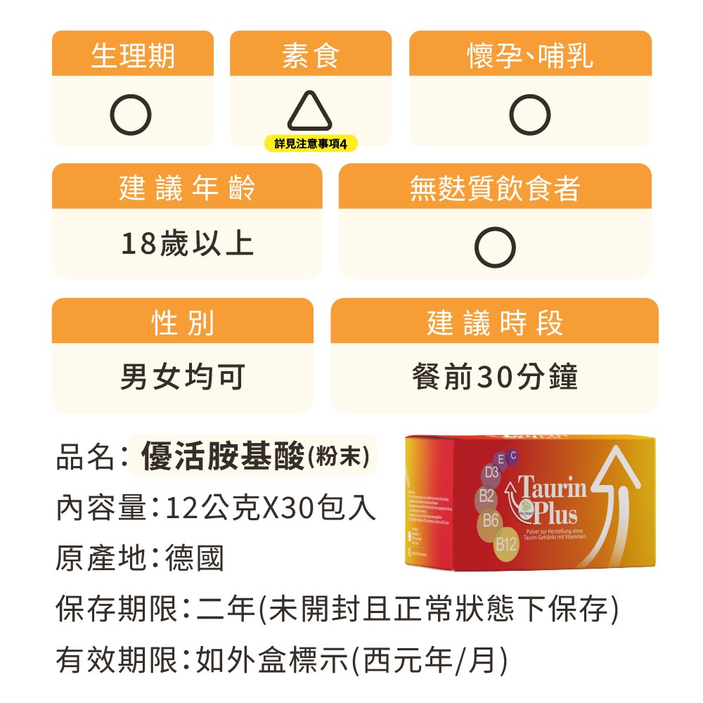 牛磺酸適用族群