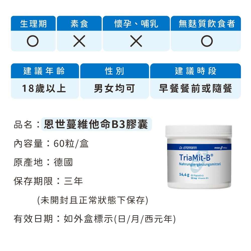 維生素B3膠囊產品